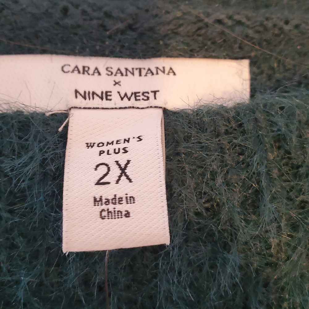 Nine West Green Sweater with Silver Sequins - Picture 5 of 7